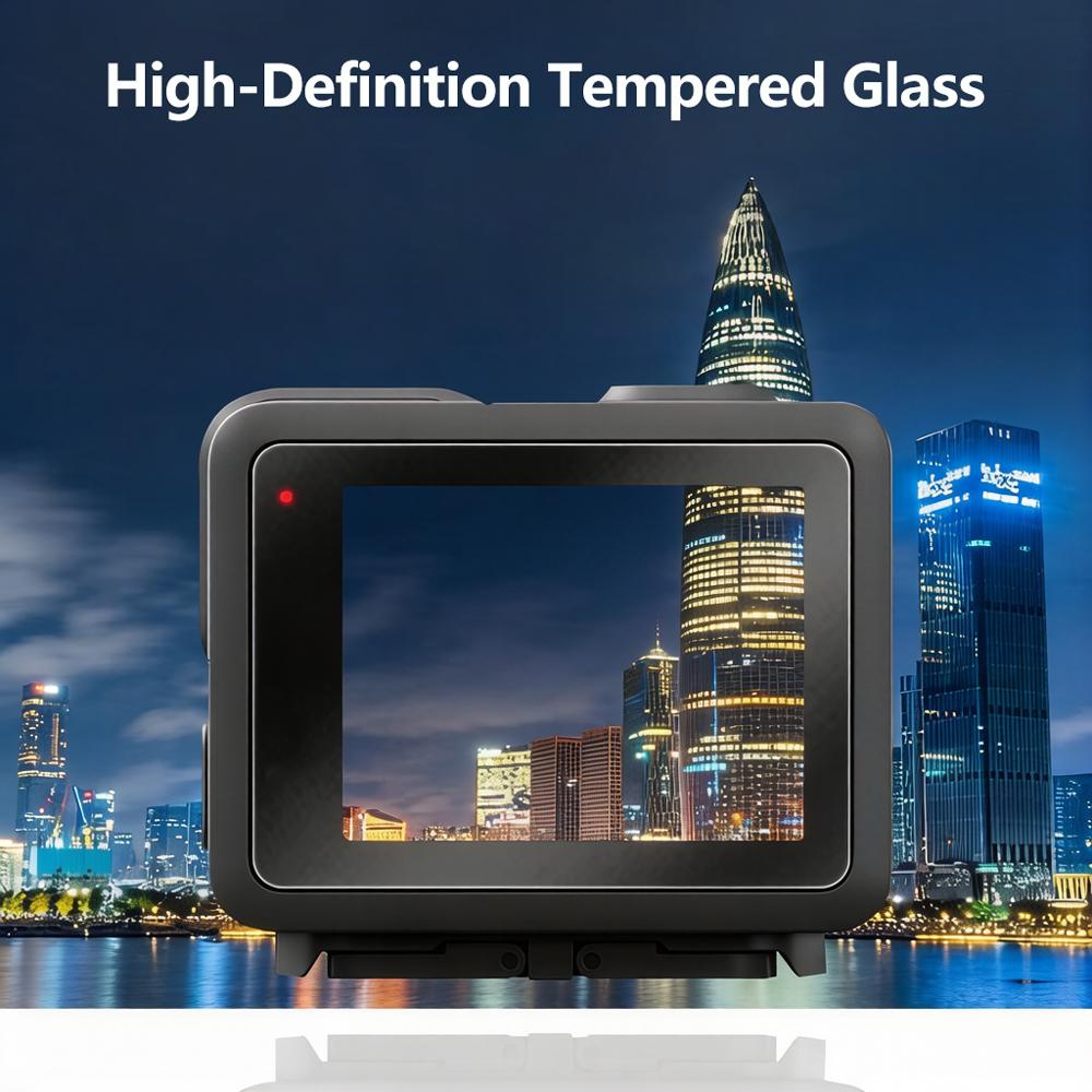 2-Pack Tempered Glass Screen Protector for GoPro LIT Hero Lens Cover Full Coverage Anti Scratch Bubble Free Installation Film