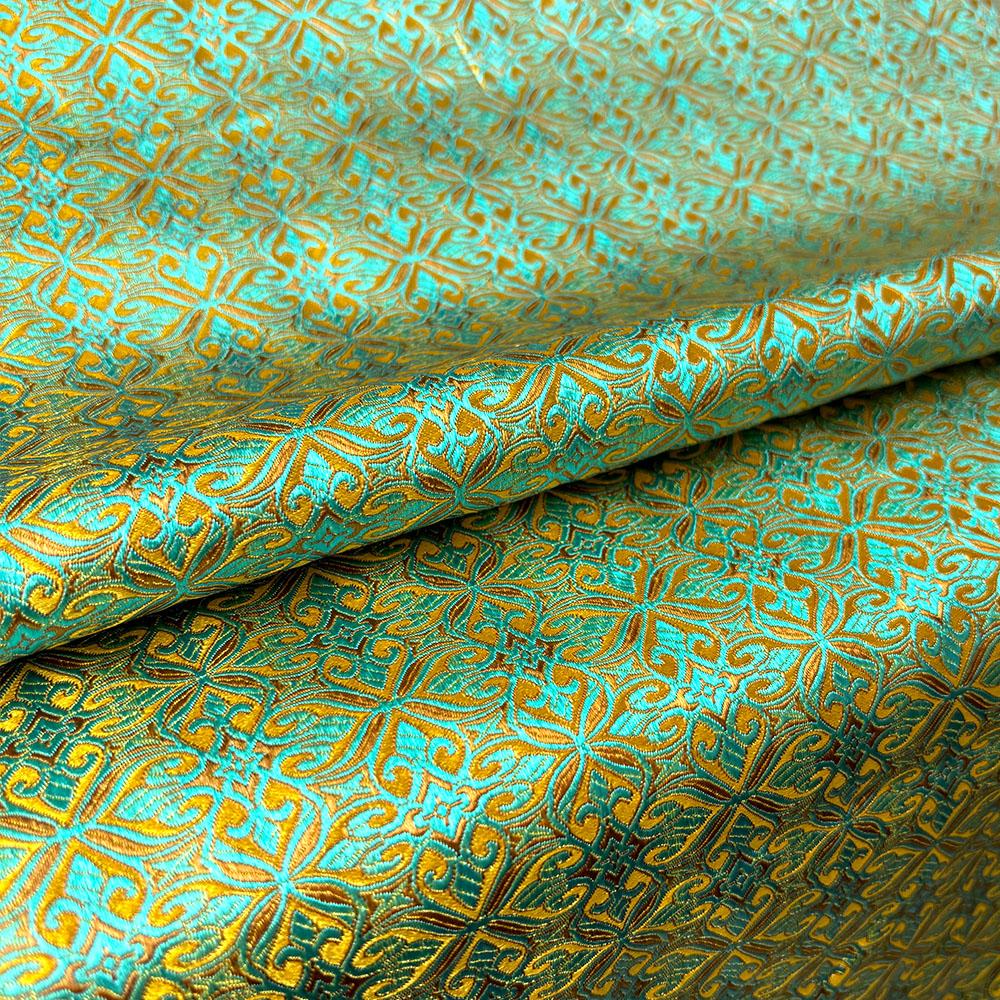 Jacquard Brocade Fabric Damask Flower Patterned Faux Silk Trim Cheongsam Children Costume Hanbok DIY Dress Doll Clothes Material