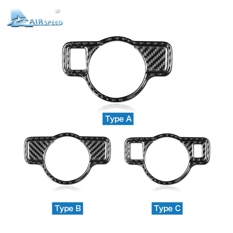 Carbon Fiber Headlight Switch Stickers For Mercedes Benz A B C E G Class CLA GLA GLE GLK GL Accessories Trim Car Cover Accs