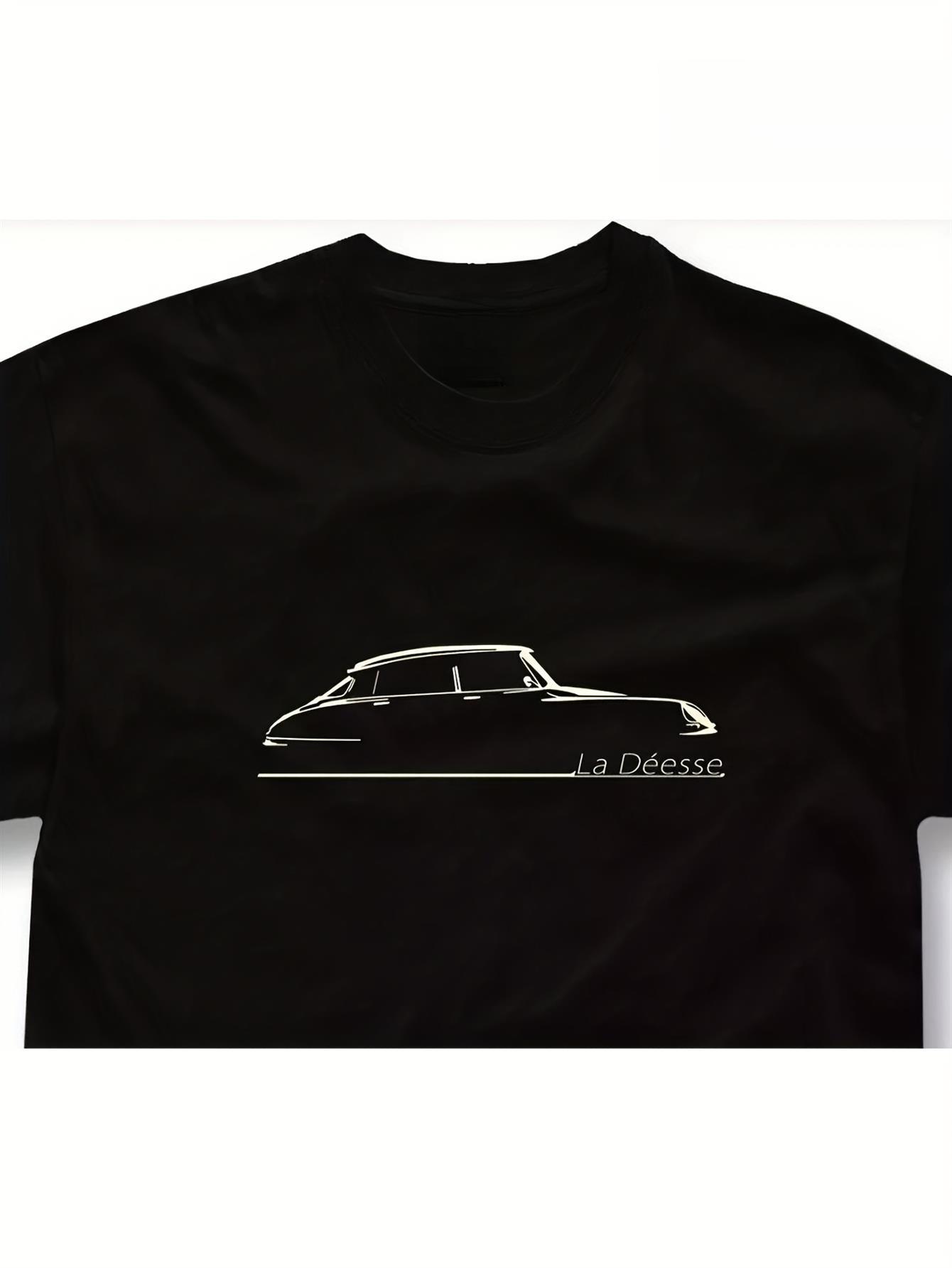 

Unisex for Ds Pallas Retro Classic Car Graphic T-Shirt- Retro French Car Design with for Ds Logo XXXL