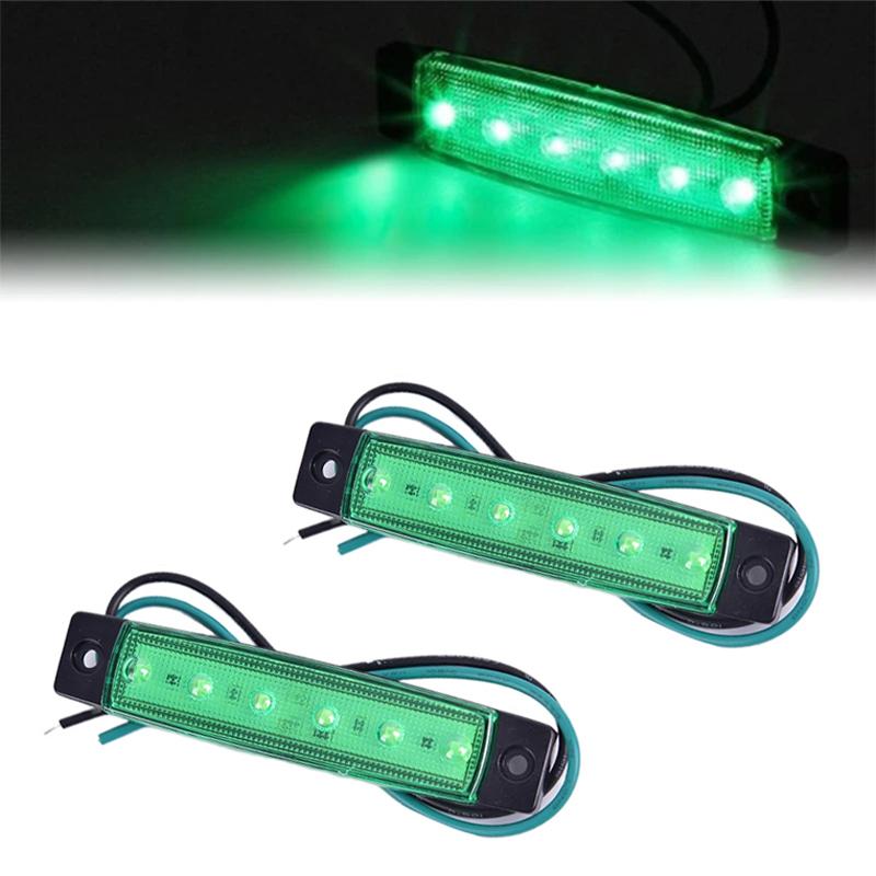 2Pcs Truck Led Side Light 12/24V For Car Auto Truck Lorry Trailer Side Marker Indicators Turn Signal Lights Tail Warning Lamp