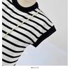 Korean Color Block Striped Round Neck Bodycon Dress - Women's Casual Slim Fit, Spring/Summer 2026