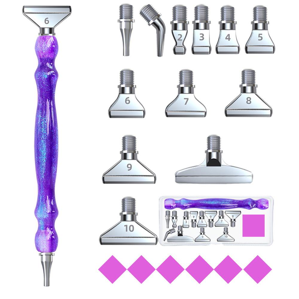 Diamant-Pinselset - Ein 19-teiliges Set lebendiger Farbverlaufswerkzeuge mit ergonomischen Griffen für präzises Diamantmalen