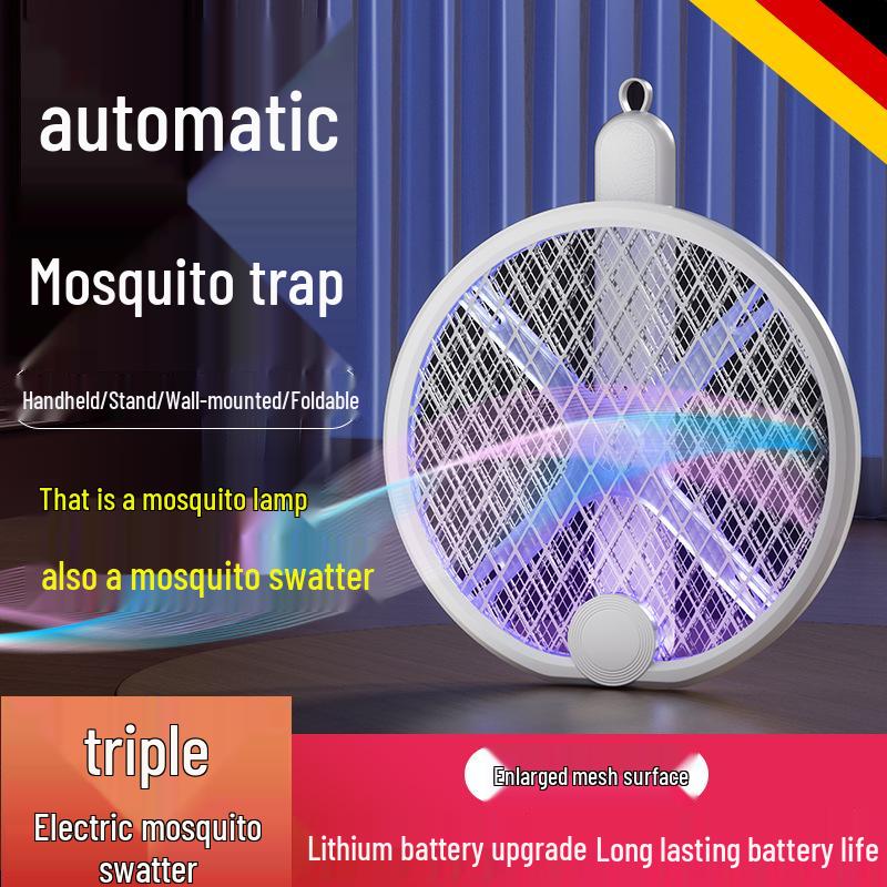 

Rapid Charge Foldable Electric Mosquito Swatter & Lamp - 4-in-1 Powerful Insect Killer for Home
