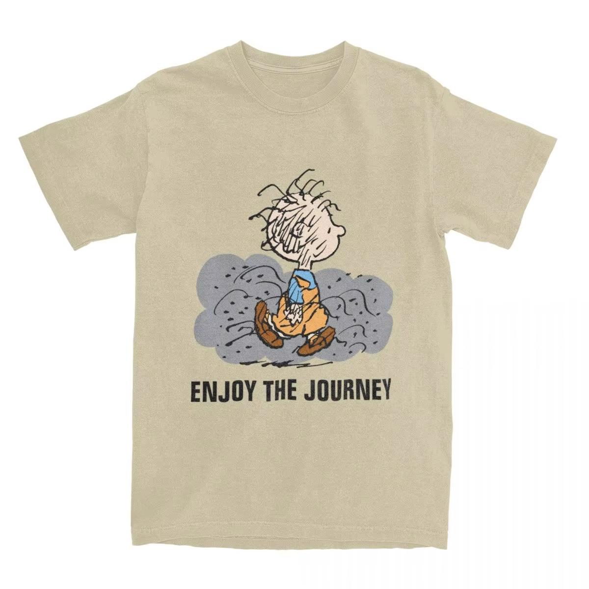 

Miniso Peanuts Snoopy Pigpen Walking Cloud Men Women T Shirt Vintage Tee Shirt Short Sleeve Crewneck TShirts Cotton Summer Tops 4XL