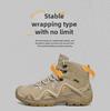 Men's Waterproof Non-Slip Lightweight Mid-Cut Hiking Shoes - All-Season, Breathable, and Wear-Resistant.
