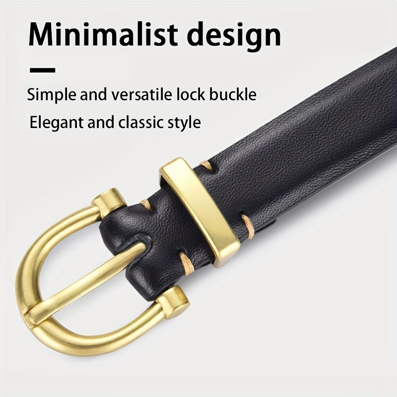 Women's Belt New Fashion Thin Belt Soft PU Leather Belt Paired with Pants Jeans Belt, Gift for Mothers and Girlfriends