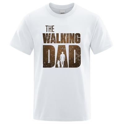 The Walking Dad Lustige T-Shirts mit Straßenaufdruck für Herren, modisches Sommer-T-Shirt, lockere, übergroße Baumwolle, kurze Ärmel, lässige T-Shirts