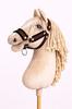 Hobby Horse A3 Adjustable Horse Halter Brown with Black Fur