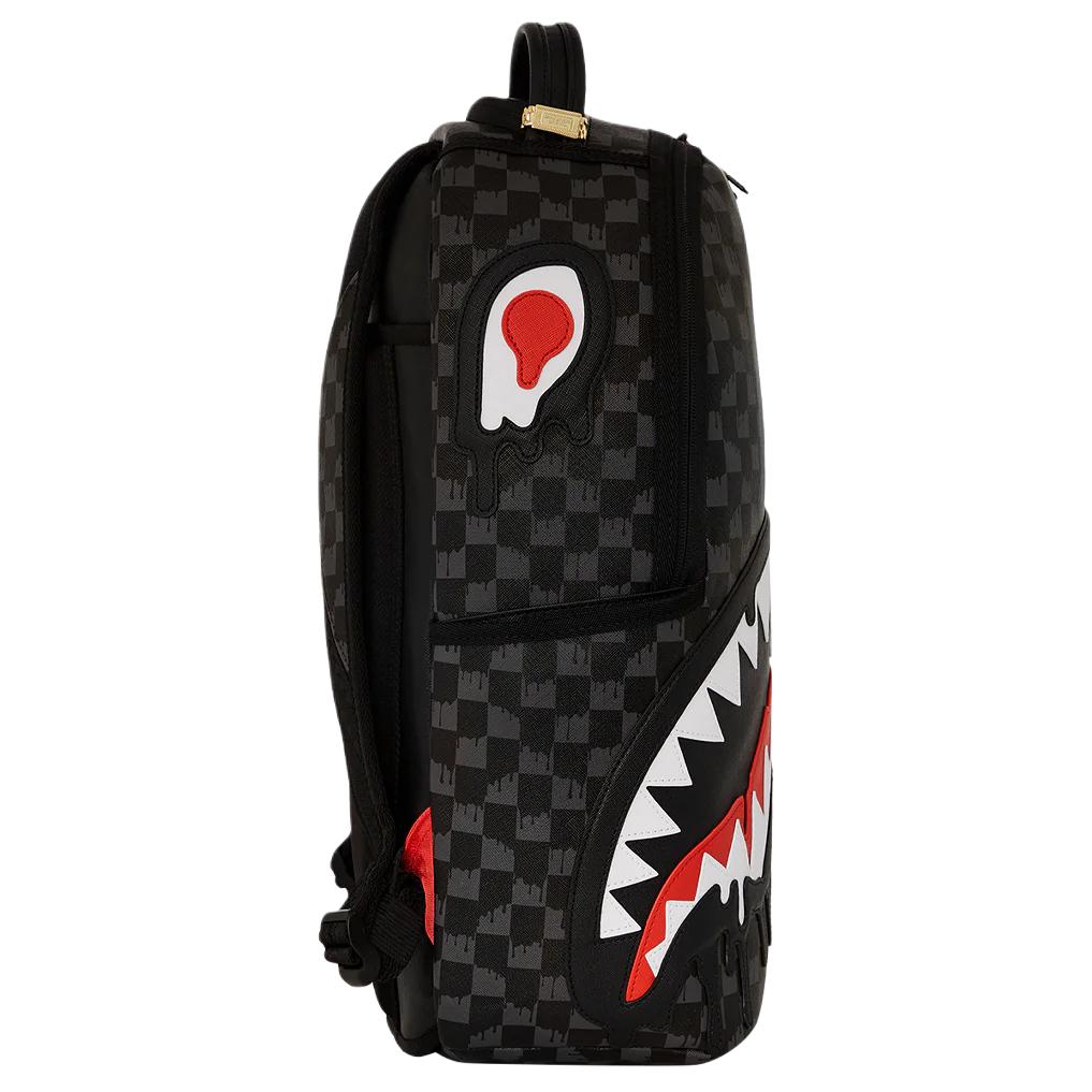 Sprayground Zaino in Ecopelle con Logo a Bocca di Squalo Zaino Unisex Nero 46645982134459