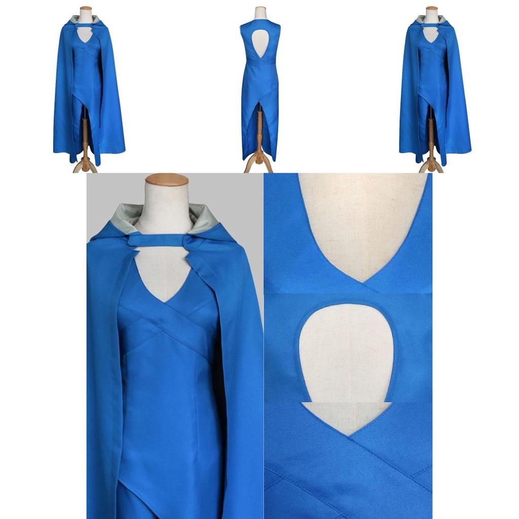 Exquisite Game Of Thrones Daenerys Targaryen Mother Of Dragons Costume Dress Cloak For Women