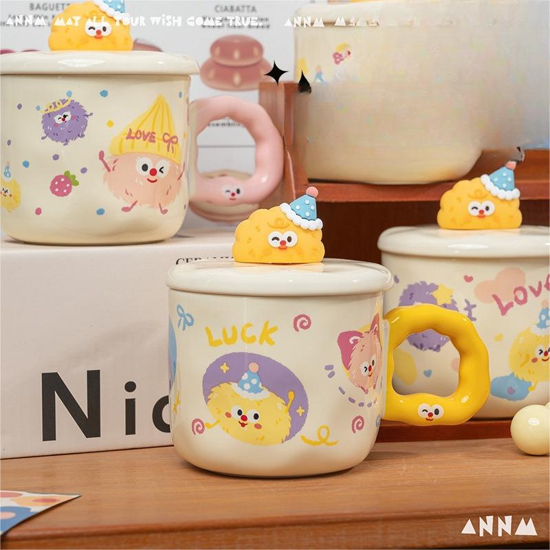 Creative Cartoon Water Cups Cute and Good Looking Children's Day Mugs Ceramic Cups Birthday Gifts Household Drinking Cups