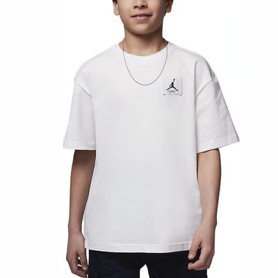 Essentials Logo Crew Neck Short Sleeve T-Shirt Kids Tops Sail FQ0783-133