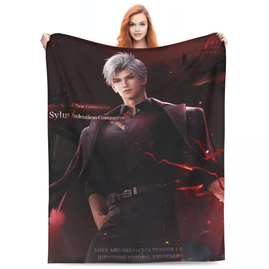 Sylus Love And Deepspace Super Soft Blanket Airplane Travel Plush Throw Blanket Funny Couch Chair Flannel Bedspread Bed Cover