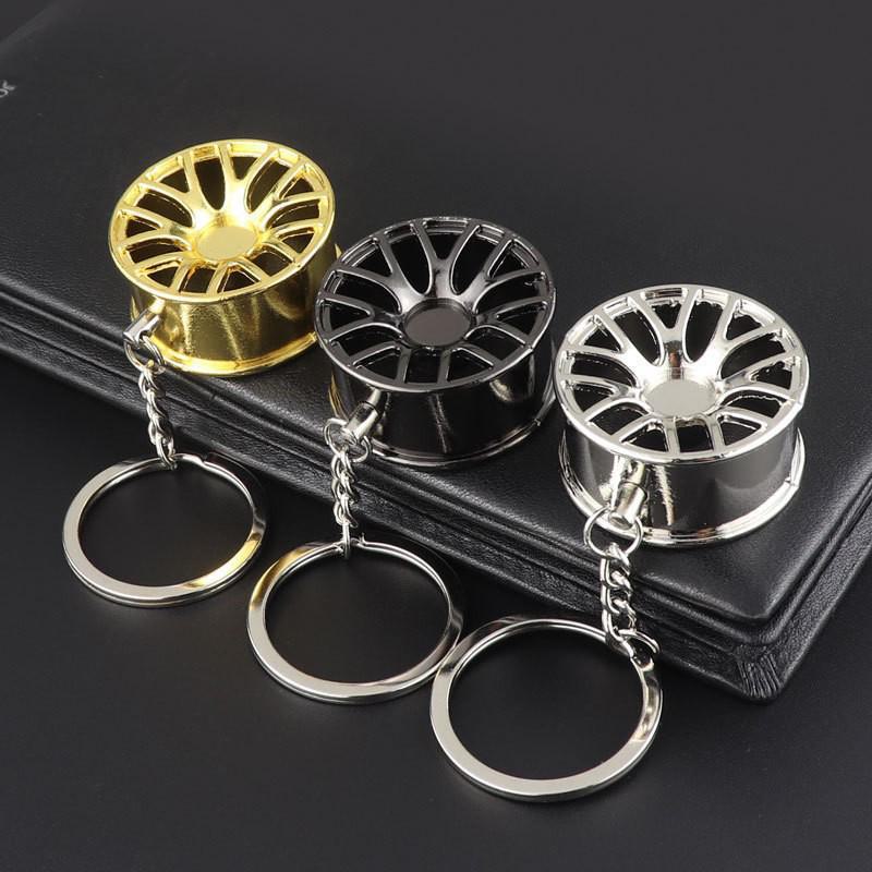 Mini Car Wheel Keychain - Auto Parts Turbine Piston BBS Tire Pendant