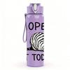 1PC Nope Zebra Lazy Quote 750ml Color Plastic Sports Water Bottle Leakproof Flip Straw Lid Suitable for Sports Office Home Use