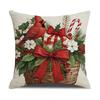 Pine Cone Print Pillow Cover Retro Style Holiday Decoration Seat Cushion Indoor Home Sofa Pillow