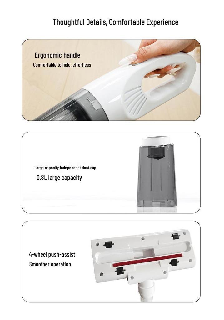 Powerful Handheld Vacuum Cleaner for Home & Car - Quiet, High Suction, Dust & Pet Hair Removal