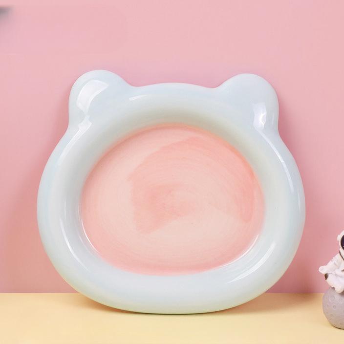 Dessert High Beauty Plate Home Desktop Atmosphere Decoration Colorful Bowl Nail Art Display Plate Cat Bowl Ceramic Grain Bowl
