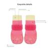 Pack of 4 Breathable Waterproof Dog Rain Boot Slip Resistant Footwear for Comfortable Outdoor Walking and Paw Safety