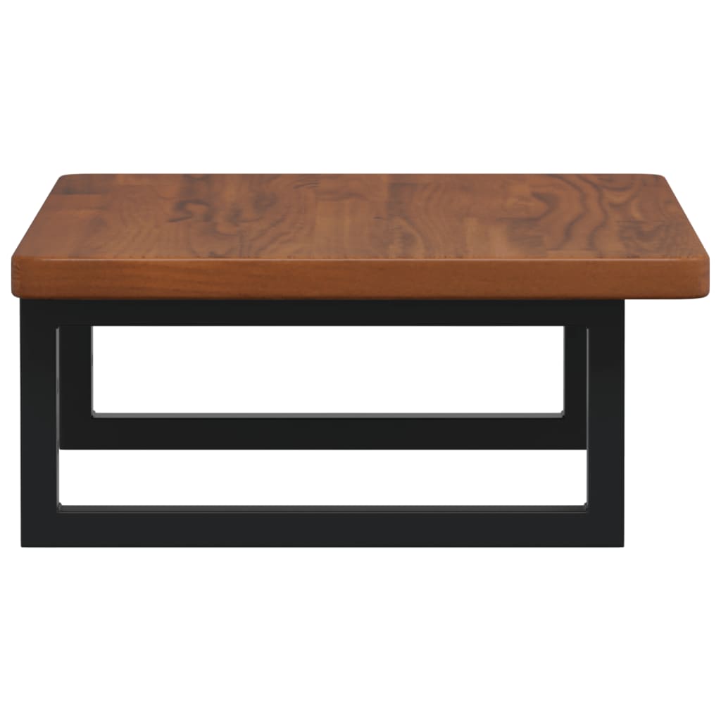 Wall Mounted Washbasin Countertop with Bracket Steel and Solid Oak Wood