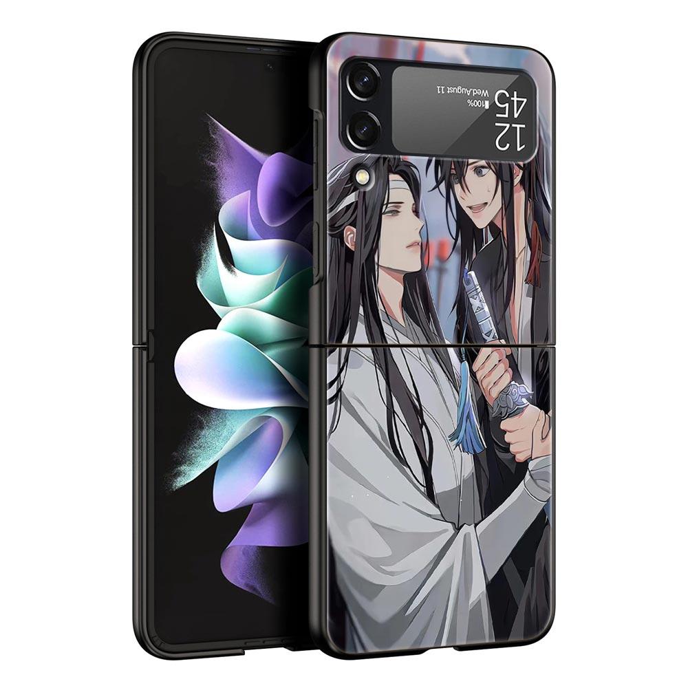 Anime Mo Dao Zu Shi Cute Z Flip 4 Phone Case For Samsung Z Flip 3 5G Black Hard Shell Galaxy ZFlip3 ZFlip5 Cover Folding Luxury