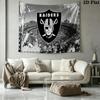 Las Vegas Raiders Wall Tapestry Aesthetic Wall Hanging Printed Fabric Blanket Decorative Tapestries for Bedroom Living Room Home Decor