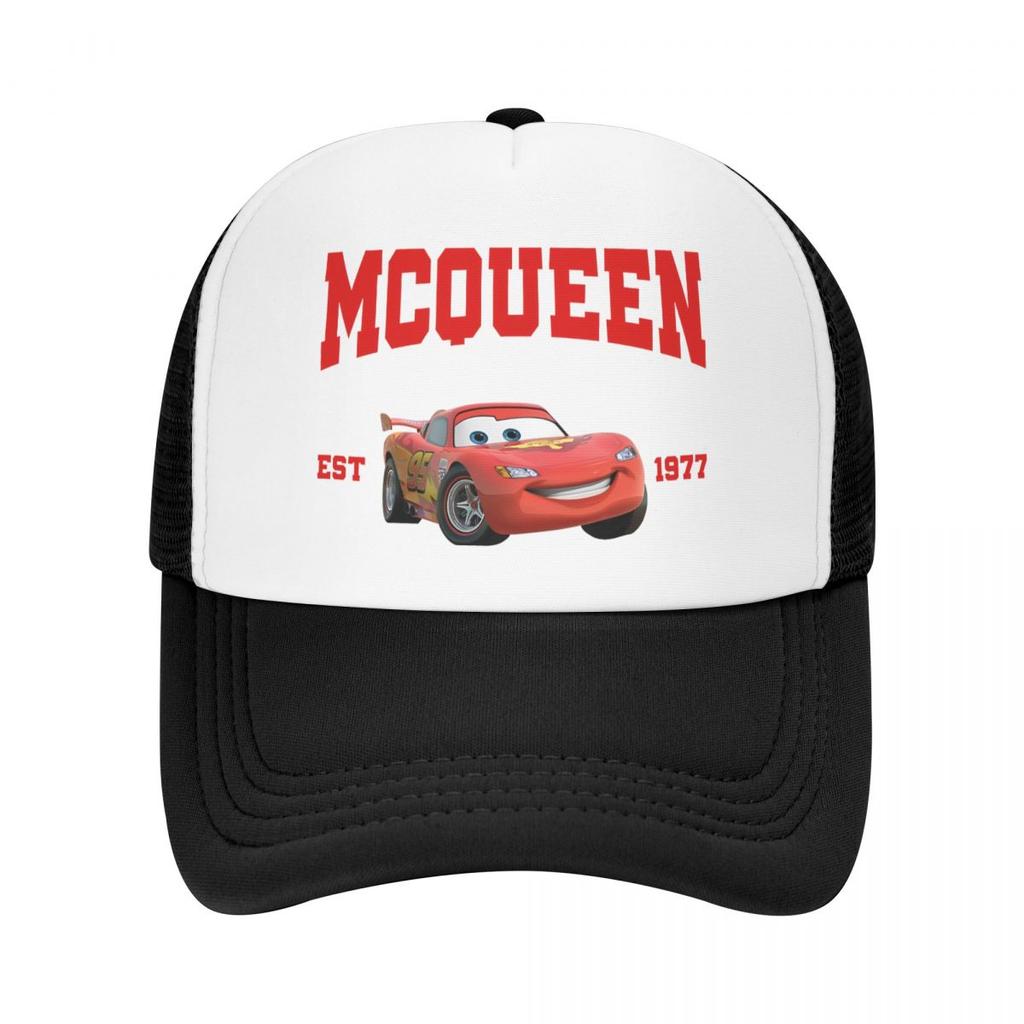 Lightning Mcqueen Sally Car Baseball Cap For Man Woman Summer Outdoor Mesh Side Sun Hats Caps Adjustable Fit For Casual Wear