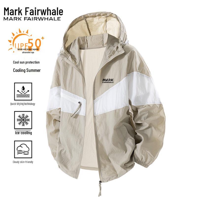 MARK FAIRWHALE Men s Hooded Colorblock Jacket L