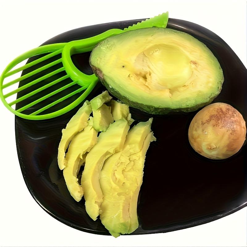 2in1Avocado Slicer and Pitter,Durable Polypropylene with Serrated Blades Food Safe Design for Home and Restaurant Use,Green Handle with Multiple Holes
