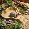 Plastic Turtle Soaking Tub with Ramp Reptiles Water Dish Turtle Water Pool  All Seasons