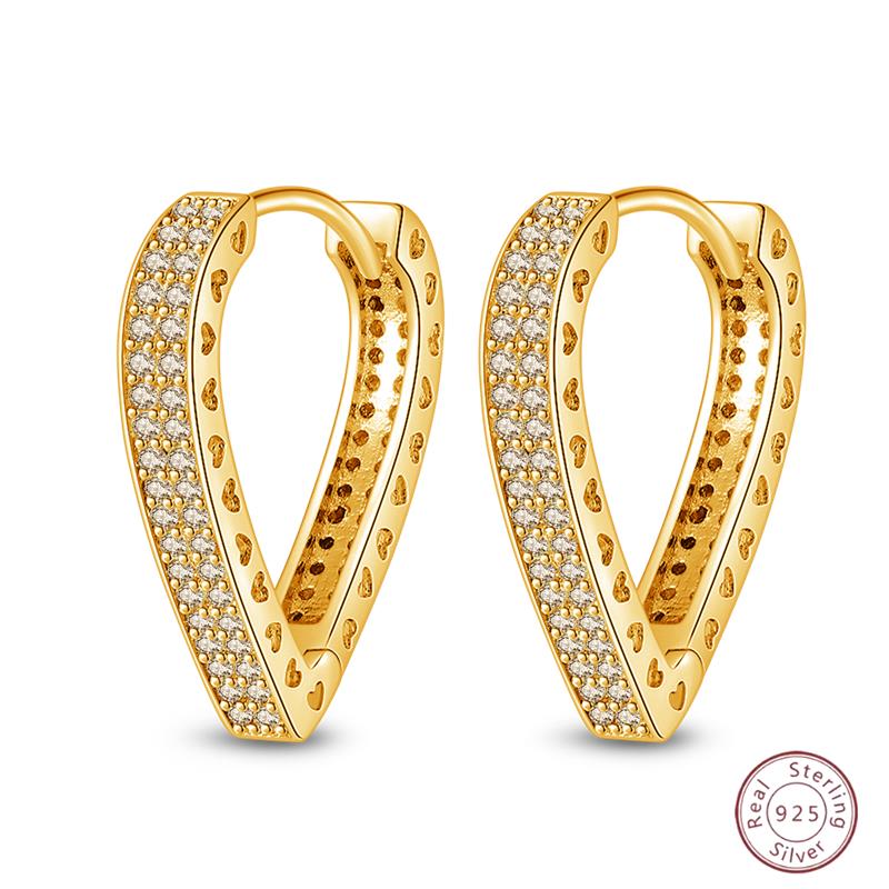 925 Ayar Burgu Halka Küpeler Minimalist Altın Yuvarlak Moda Zirkon Tokalı Düğün Takısı Kadınlar İçin Hediye