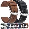 Watch Band Strap Sport Vintage Leather Watchband Stainless Steel Buckle Watch Accessories 18mm 20mm 22mm 24mm