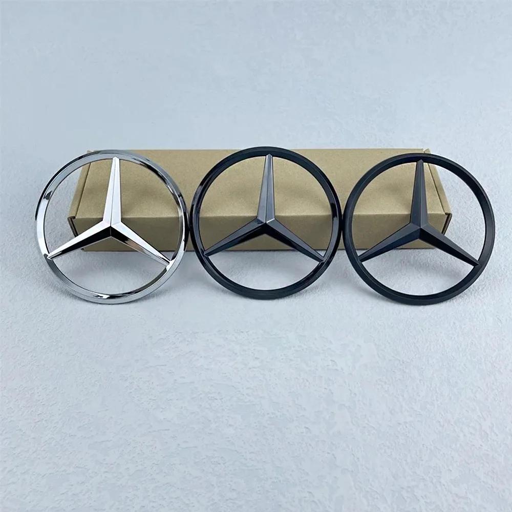 90mm ABS cromo negro Logo Mercedes emblema insignia de estrella trasera para Mercedes Benz W203 W206 W212 X253 W167 W166 W247 C