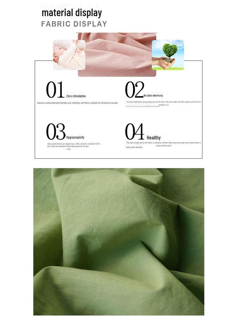 Pure Cotton 40-Count High-Density Washed Wrinkle Shirt Fabric for Kids - Spring/Summer Plain Weave Dress Material
