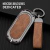 Zinc Alloy Leather Car Key Case Cover Holder Protector Shell For Mercedes Benz C S Class W206 W223 S350 C260 C300 S400 S450 S500