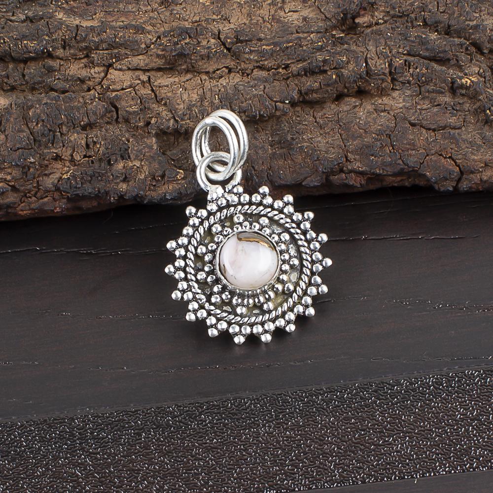 

Подвеска из розового опала и бирюзы, Подвеска из драгоценных камней ручной работы, Подвеска из серебра 925 пробы, Повседневные украшения, Для подарка на помолвку 1.03 Inches розовый