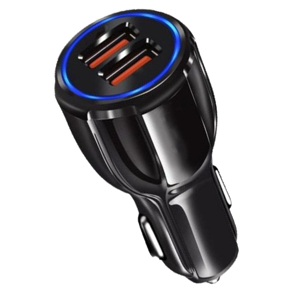 Autoladegerät Adapter Dual-USB QC3.0 Schnellladung Intelligent Universal 12V‑24V für Handy Tablet