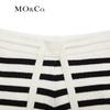 MO&Co. Women's Boucle Striped High-Waist Loose Shorts