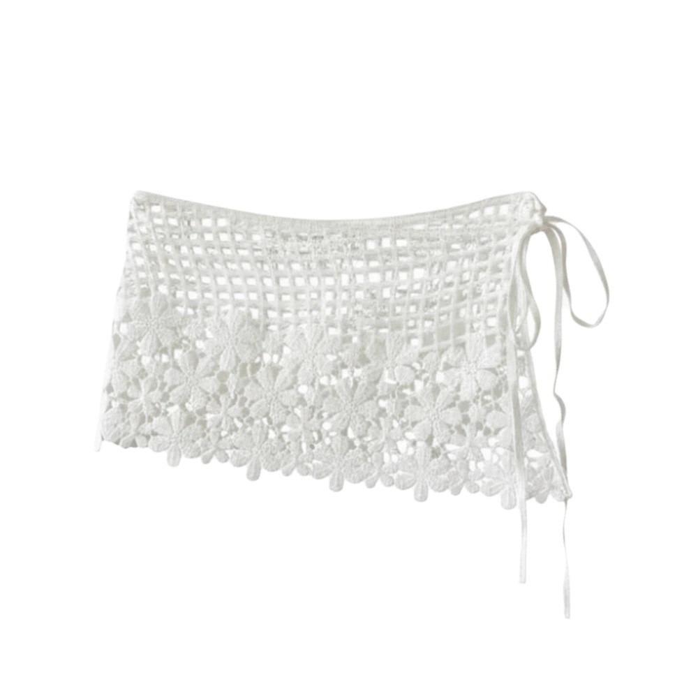 Элегантный Белый Полый Ложный Воротник Вышитый Пояс Плечи Ложный Воротник Женский белый