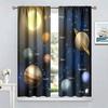 Outer Space Curtains for Kids Bedroom,Solar System Window Treatments Galaxy Knowledge Universe Planets Educational Window Drapes