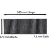2pcs Filters 340*123*42mm Activated Carbon Filters For BORA Basic BAKFS And For BORA Pure Systems Replacement Accessories