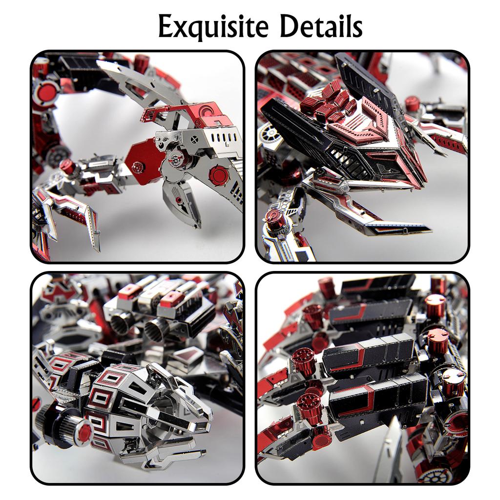 Microworld 3D Metall Tier Puzzle Red Devils Skorpion Modellbausätze DIY Desktop Dekoration Jigsaw Spielzeug Geburtstagsgeschenke Für Erwachsene