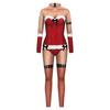 Christmas Jumpsuits Sexy Flesh Rompers Xmas Party Cosplay Women Bodysuit Party Slim Long Sleeve Playsuit Rave Outfits