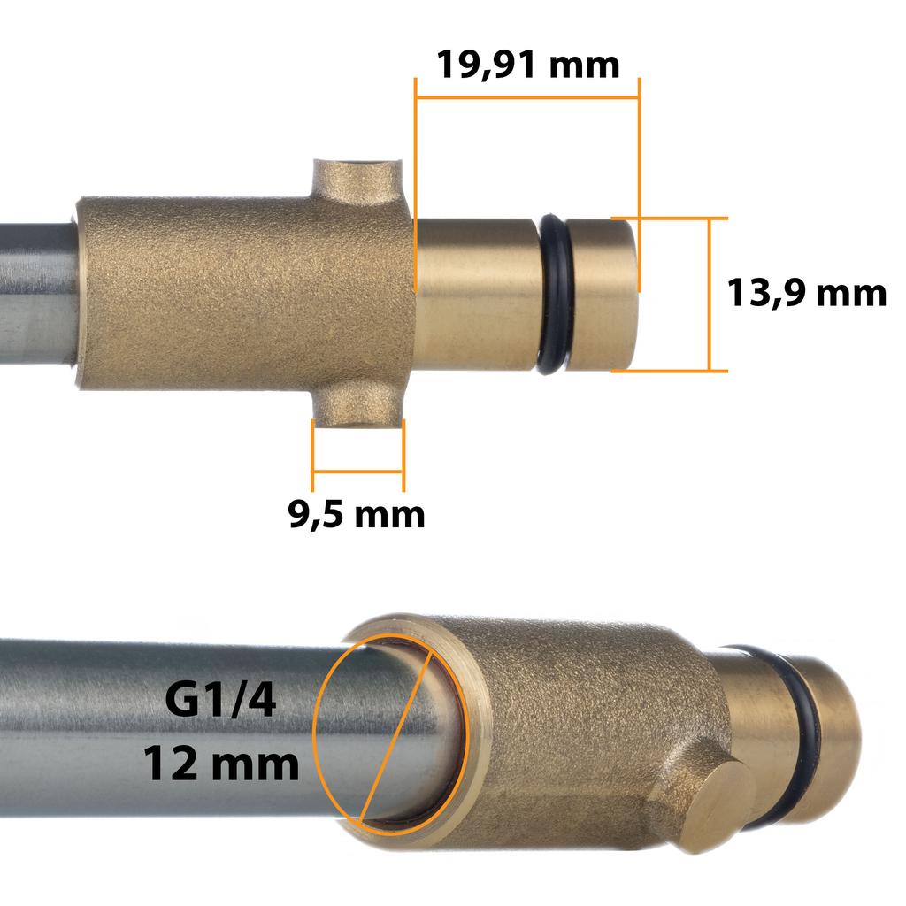 Rosfix Lanca / Adapter 1/4QRC-Gerni Bayonet – Zwiększona Kompatybilność | Max Ciśnienie 2000 PSI | Łatwa Instalacja I Trwałość