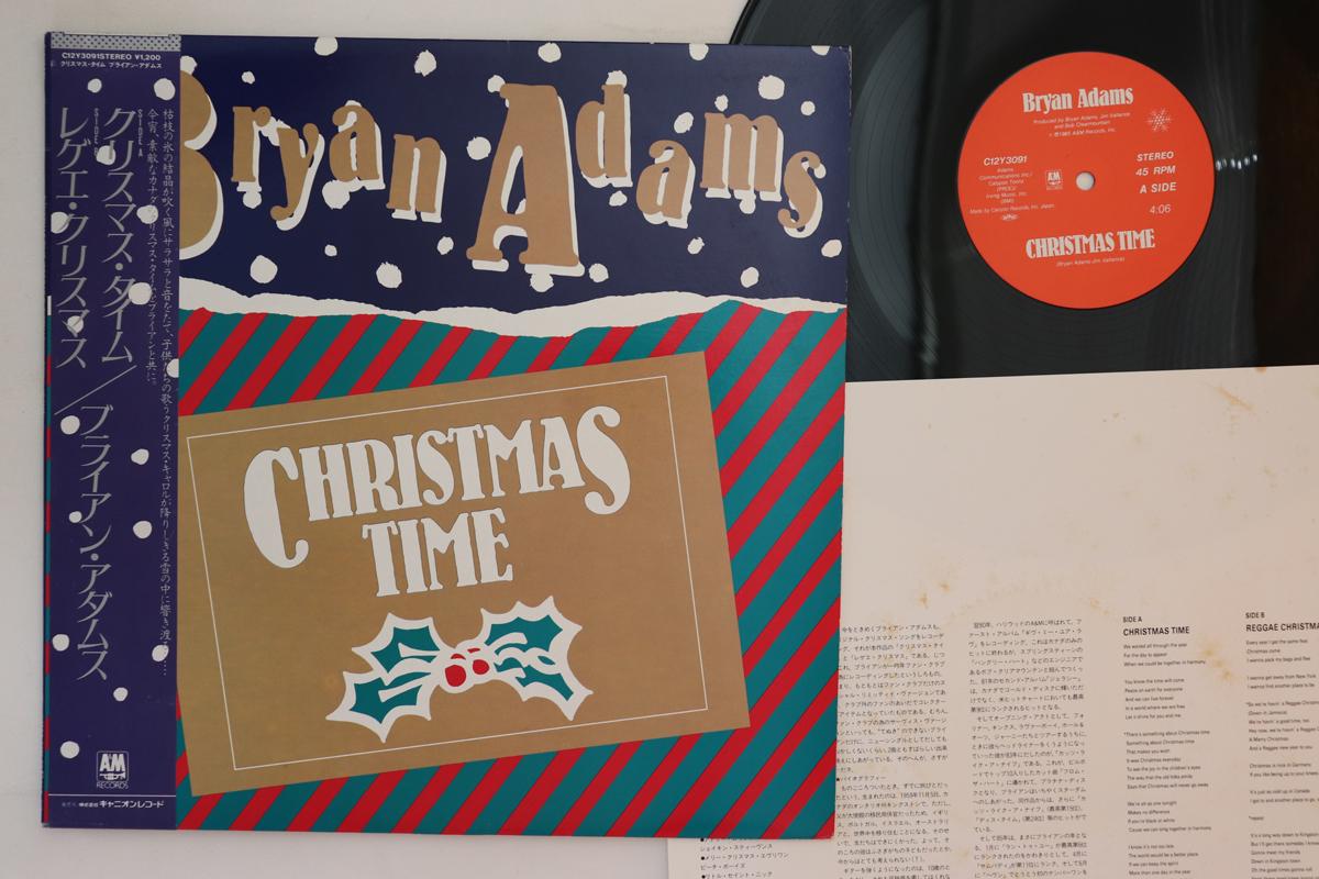 

12inch Record BRYAN ADAMS - Christmas Time / Reggae Christmas C12Y3091 A&M 1984 Japan Obi Rock Used