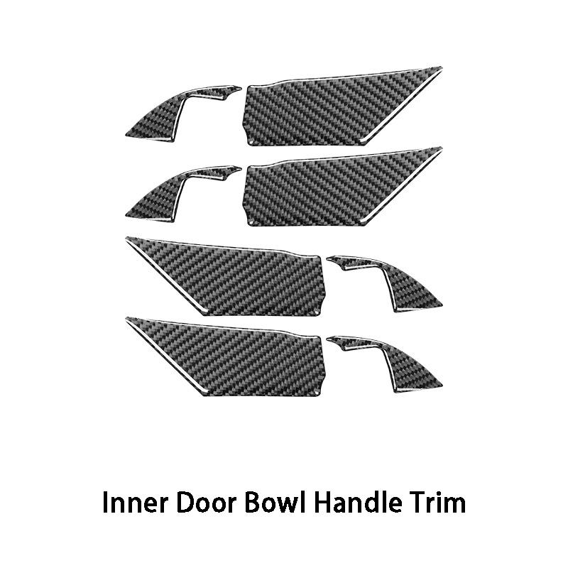Carbon Fiber Interior Sticker Center Console Steering Wheel Inner Door Handle Car Accessories For Toyota 8th Generation