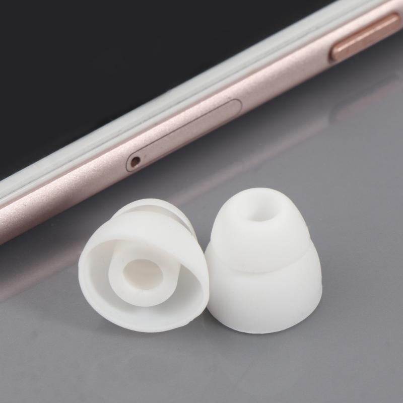 Replacement Double Flange Ear Tips Earbuds Silicone Pads For In Ear Headphones In-Ear Hole 4.5mm