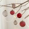 6pcs Glass Christmas Ball Set 6cm Delicate Christmas Tree Pendant Waterproof Painted Hanging Ornament Holiday