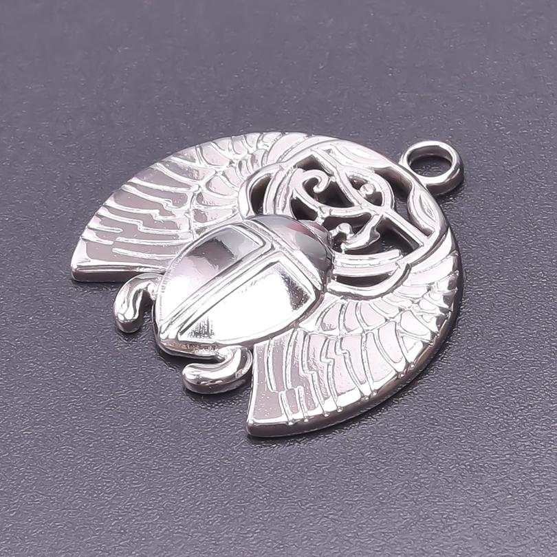 6pcs/Lot Insect Pendant Silver Color Stainless Steel Butterfly Charms For Jewelry Making Supplies DIY Necklace Earrings Pendants